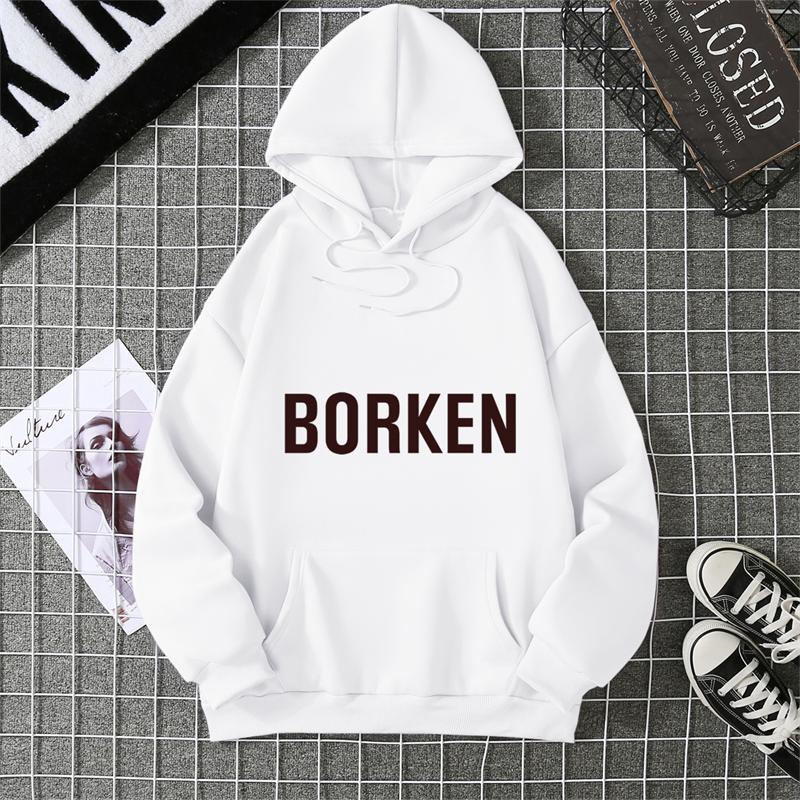Ladies Long Sleeve Hooded Sweatshirt Featuring Printed Retro Hiphop Style for Sports and Casual Wear Across Seasons