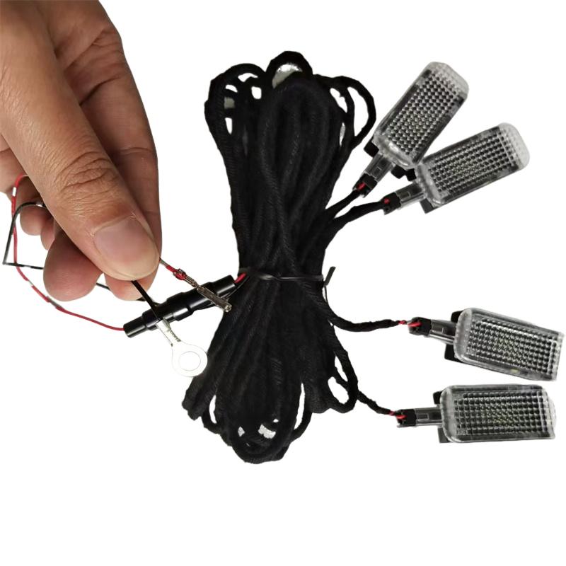 Car Interior Foot Space Lamp LED Footwell Light Cable For Passat B6 B7 Golf 5 MK5 6 MK6 SEAT Toledo Leon A3 A4 A5 A6 A8 Q3 Q5 Q7