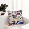Vintage Fish Trout Pillow Cover Cartoon Fishes Vintage Pillow Case Polyester Cushion Cover Pillowcases For Sofa Home Decoration