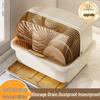 Kitchen Cupboard Dish Rack with Lid and Utensil Holder