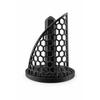 Black Hexagonal Paper Towel Holder, Modern Design, for the Kitchen