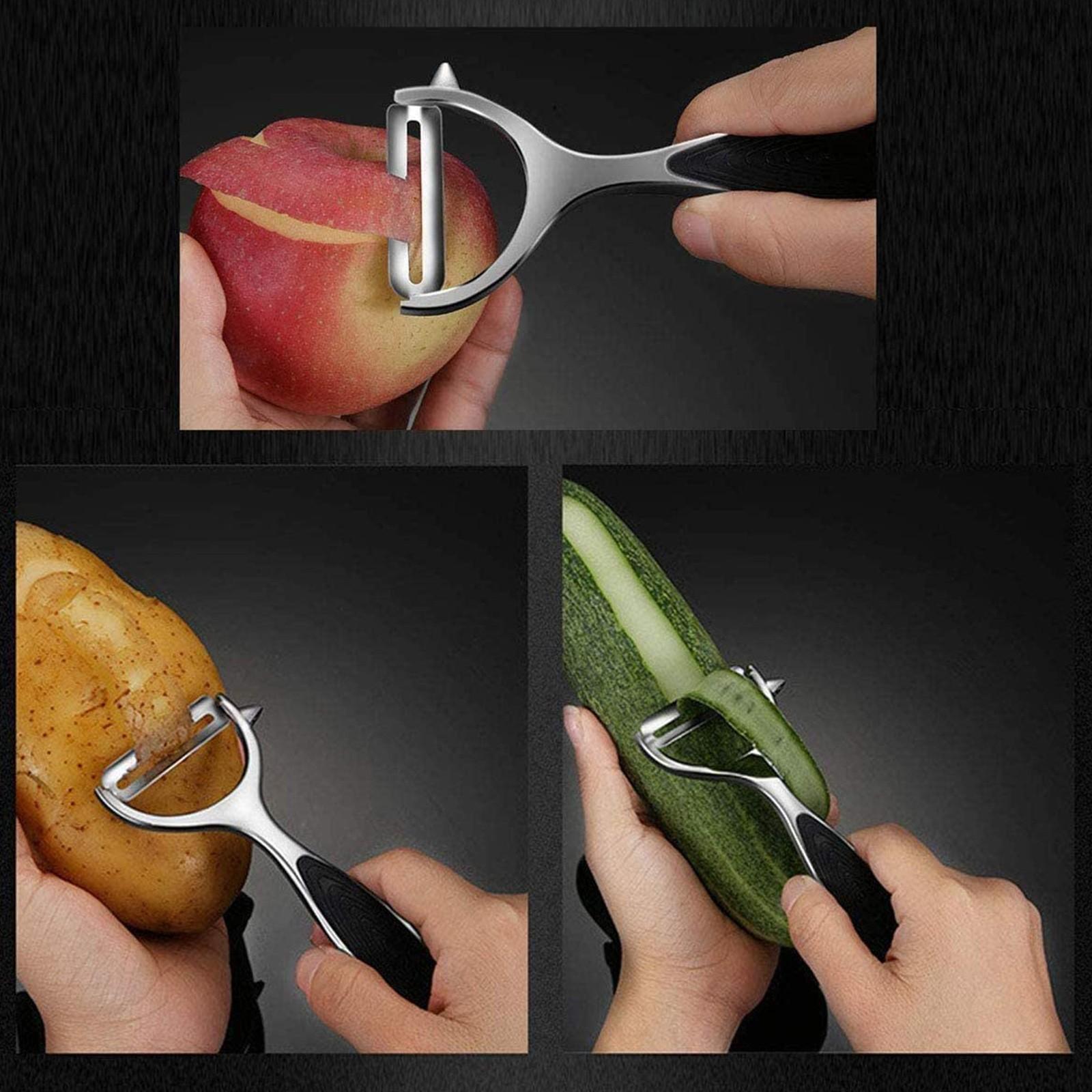 Многофункциональная терка для очистки овощей из нержавеющей стали из цинкового сплава — фото 7