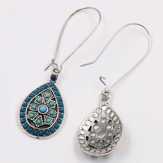 1 pereche de cercei pentru femei în formă de picătură de apă, stil etnic, cercei eleganti, boemia, cu picătură pentru întâlniri