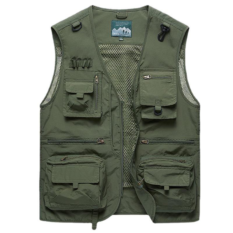 Men's Multi-Pocket Outdoor Vest for Spring and Autumn - Fishing, Photography, Tactical, Casual Retro Waistcoat