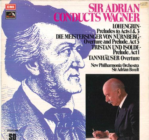LP Record ADRIAN BOULT, NEW PHILHARMONIA ORCH - Sir Adrian Conducts Wagner Q4ASD2812 HIS MASTERS VOI 1972 UK Classical Used