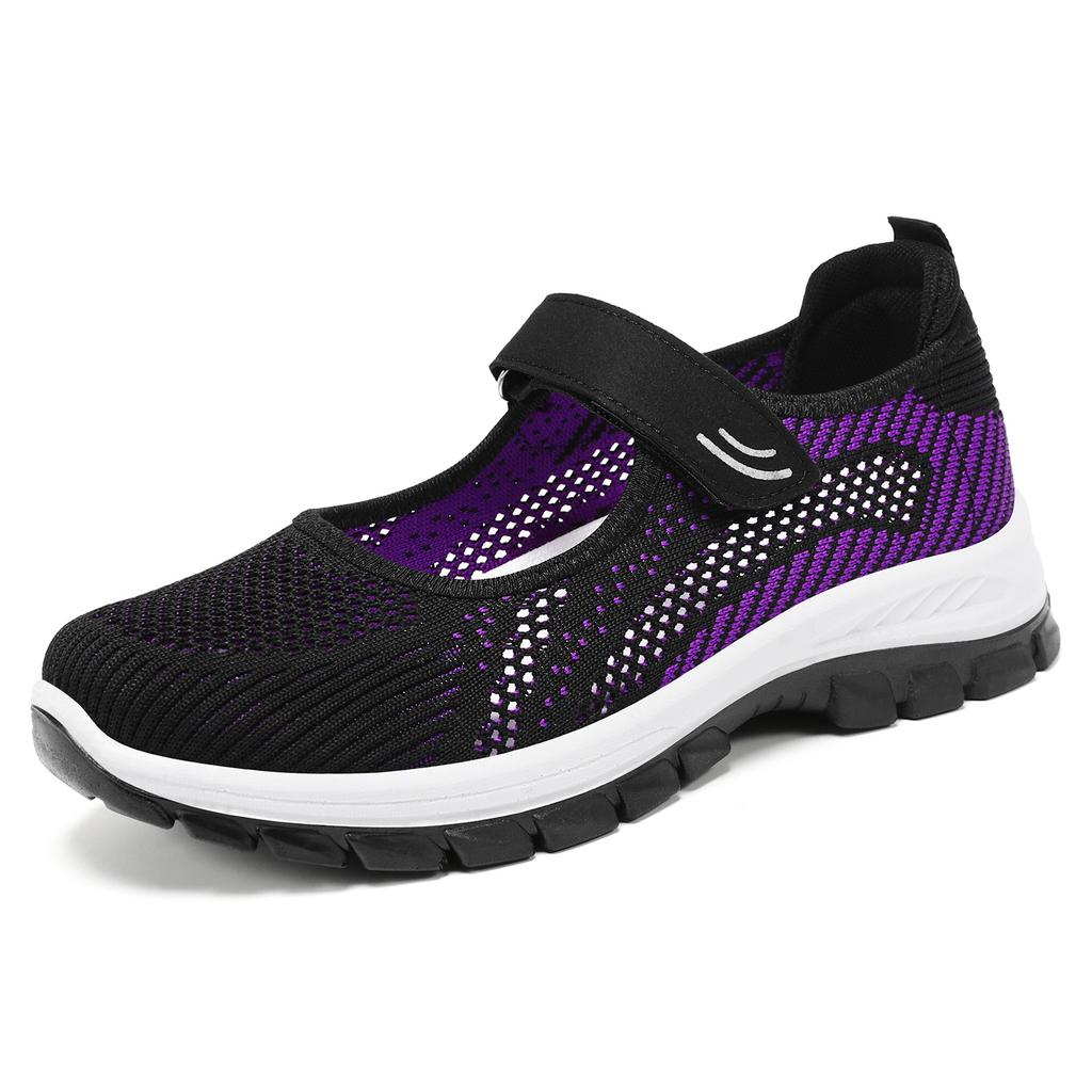 Scarpe da Donna Scarpe Singole Scarpe Primavera Donna di Mezza Età Velcro Fondo Morbido Traspiranti Scarpe da Donna Casual Casual Morbide Per Camminare Tutto il Giorno Sneakers