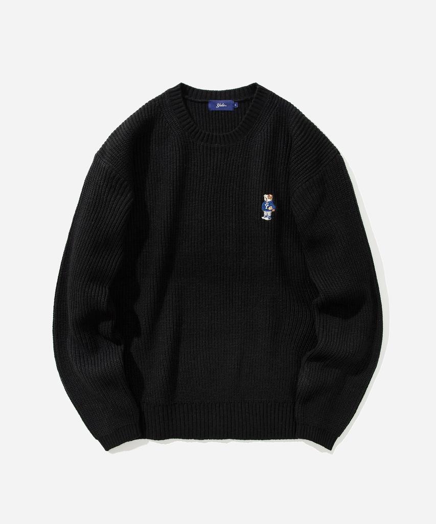 YALE Embroidery Dan 7-Gauge Knit_Black