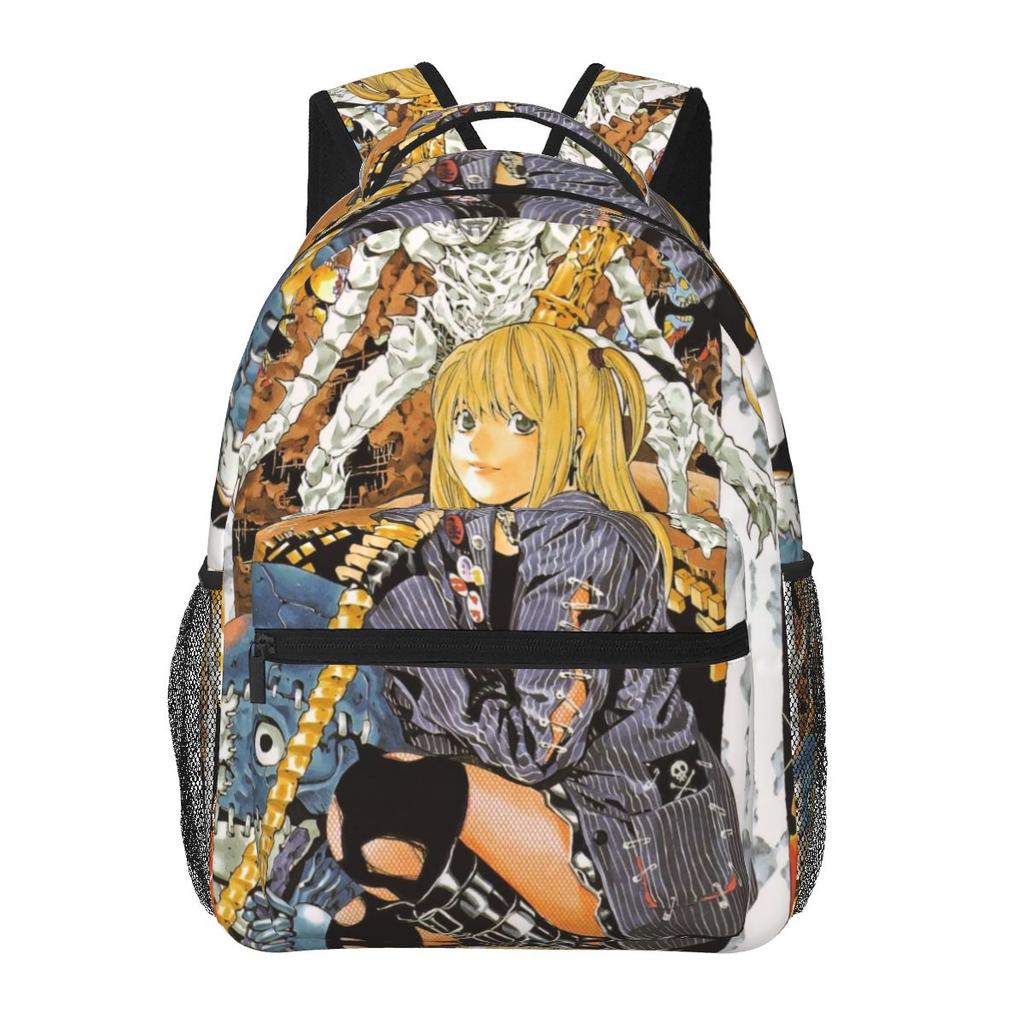 Death Note Misa Anime Backpacks Boys Girls Bookbag Students School Bags Cartoon Kids Rucksack Shoulder Bag Large Capacity