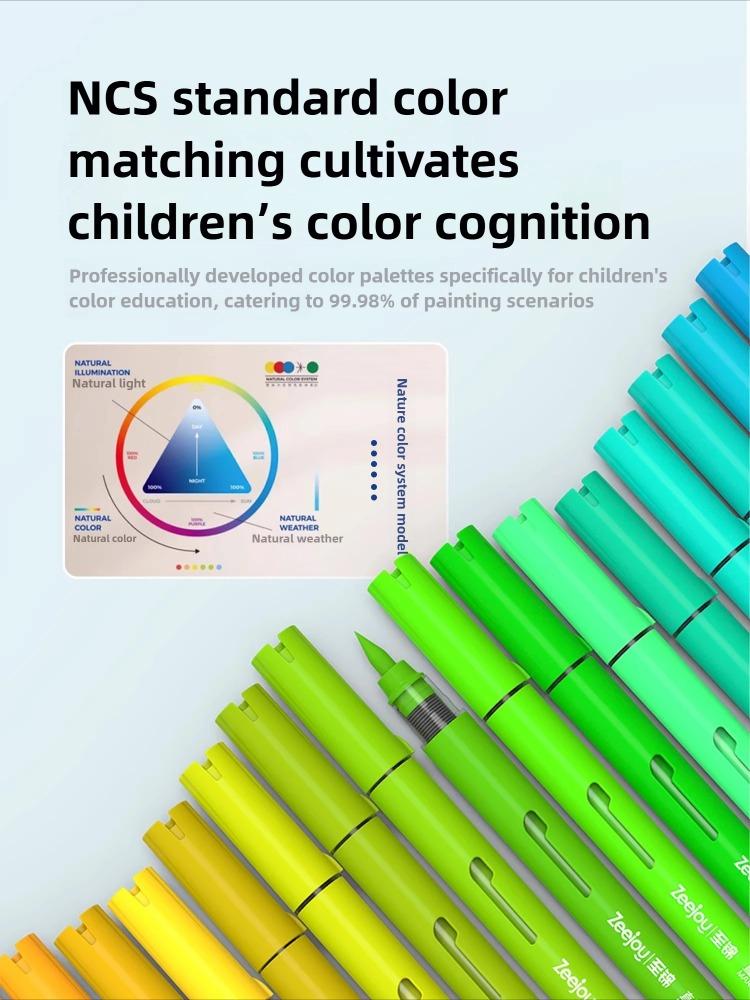 ZEEJOY 84/1 Colors Acrylic Markers Soft Brush Tip Paint Pen for Fabric Rock Painting Stationery Art School Office Supplies