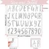 Glitter Alphabet Letter Stickers 360 Pieces 10 Sheets Self Adhesive Silver Letters,2Inch