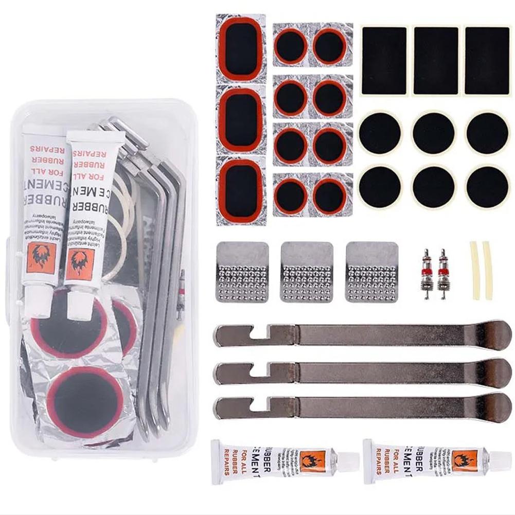 Bike Tire Repair Kit Bicycle Tire Repair Kit Glueless Self-Adhesive Patches Portable