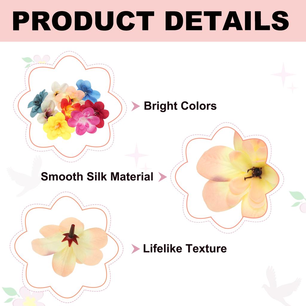 20Pcs Artificial Cattleya Flower Head Fake Cattleya Heads Bulk Artificial Flowers for DIY Wedding Bouquets Party Home Decoration