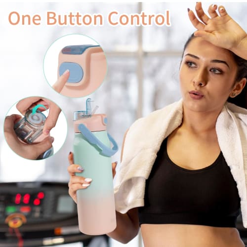 JINLING 1.8L Large Capacity Vacuum Insulated Thermos Water Bottle, Stainless Steel 316, Wide Mouth, Portable Straw, Compatible with Sports Drinks, Uni