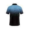 Casual Pocket Button Men's Printed Polo Shirt