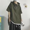 Trendy Summer Unisex Hong Kong-Style Hooded Half-Sleeve Sweatshirt