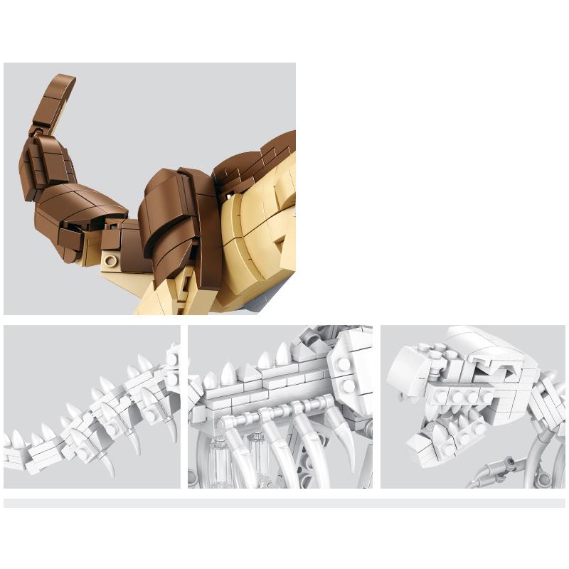 Jurassic Park Spielzeug Dinosaurier Fossil Velociraptor Tyrannosaurus Skelett Modell Bausteine Ziegel Kits Geburtstag Geschenk für Kinder Kinder
