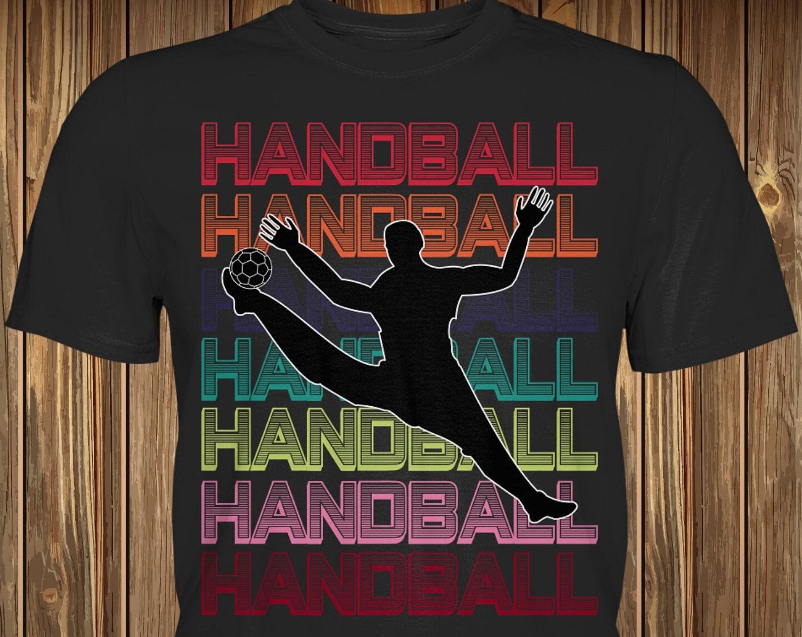 Handball Parade goalkeeper TW with handball motif in the background- Classic Shirt 4XL