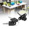 2Pcs Furniture Drawer Wardrobe File Cabinet Lock with Keys Office Security (19mm Head Black)