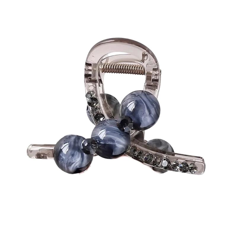 Pearls Rhinestones Hair Claw Clip For Women Barrette Slip Resistant Hair Accessory Elegant Design Styling