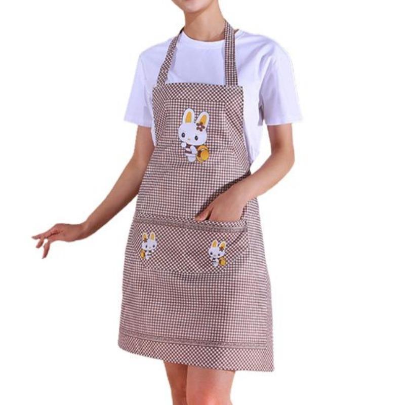 70cm Lightweight Apron Sleeveless Practical Cartoon Rabbit Household Cleaning Bib