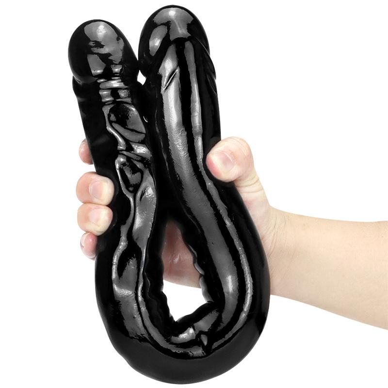Female Double-headed Dildo Collection Two-headed Dragon Comrades Pulls Simulation Dick Cock and Anus