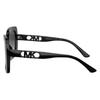 Michael Kors Temple Trim Acetate Square Sunglasses Women's Black