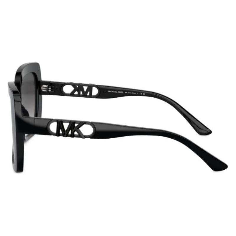 Michael Kors Temple Trim Acetate Square Sunglasses Women's Black