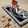Musiknoten Klaviertasten Strandtuch, Superweiche Mikrofaser, Geschenk für Sie/Ihn, Geburtstag, für Pool, Strand, Reisen, Heimdekoration Fan-Geschenke