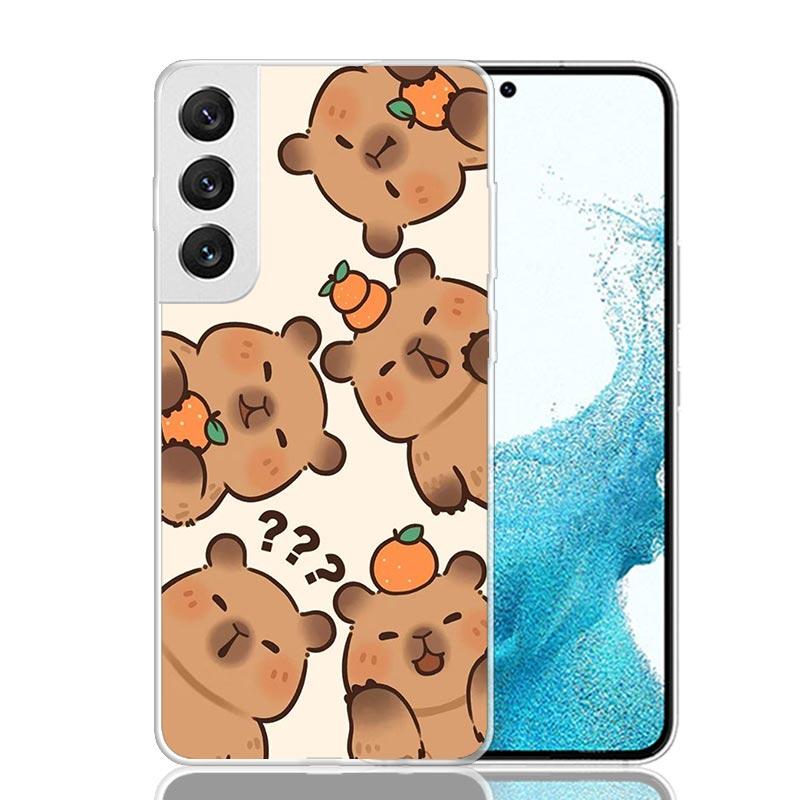 Coque de téléphone Animale Cartoon Capybara Drôle Pour Samsung Galaxy S26 Ultra S23 S24 S25 Edge S20 FE S21 S22 Plus Coque Souple Imprimée