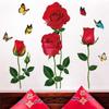 30x90cm Rote Rose Wandaufkleber Vinyl Wandaufkleber Home Wohnzimmer Schlafzimmer Hotel Büro Dekoration Wandaufkleber