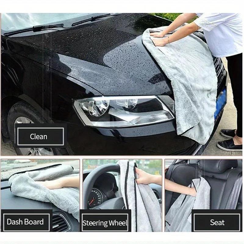 

Microfiber Car Towel Wash Accessories Super Absorbency Car Cleaning Cloth темно серый