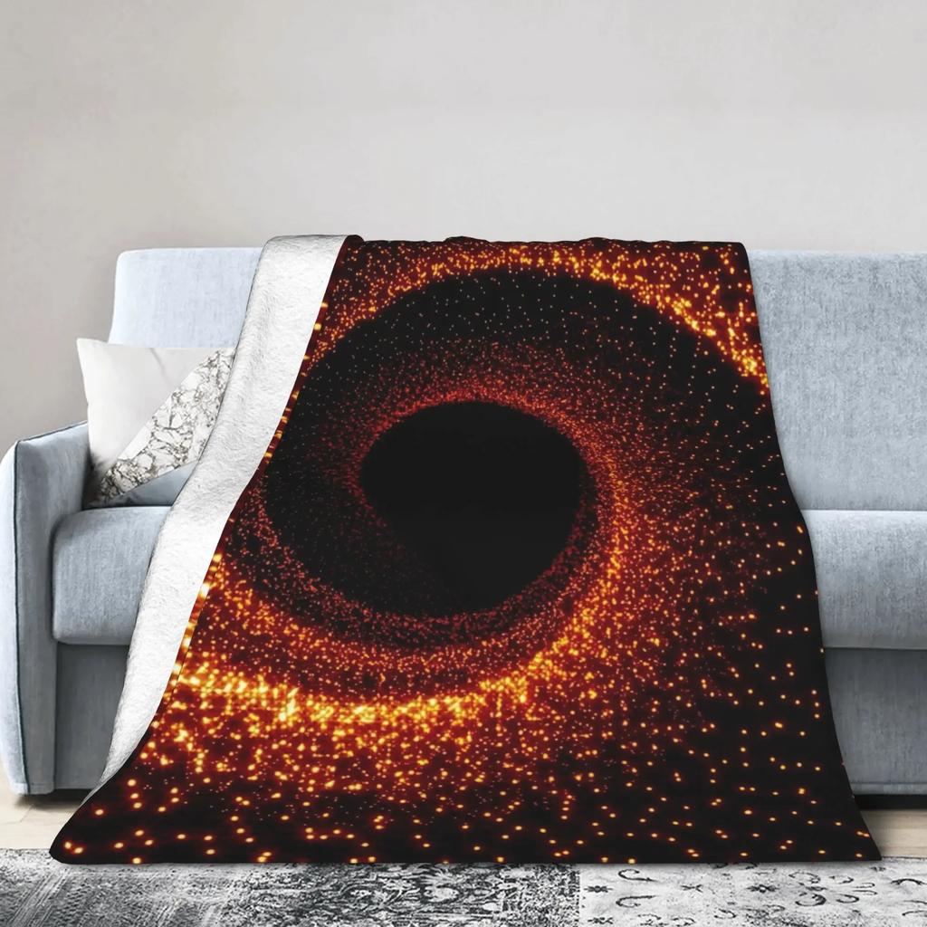 Whirlpool Dizziness Pattern Plush Flannel Throw Blanket for Couch Chair Sofa Bed  Super Soft Bedspread for Girls and Boys