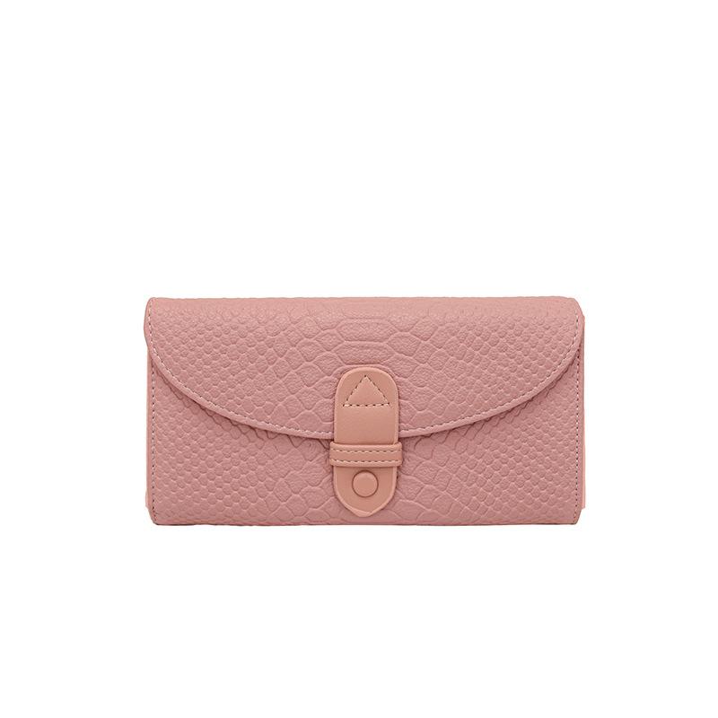 

Довга жіноча сумка-гаманець Urban Simple Crocodile Pattern Simple Change Bank Card Wallet Bag рожевий