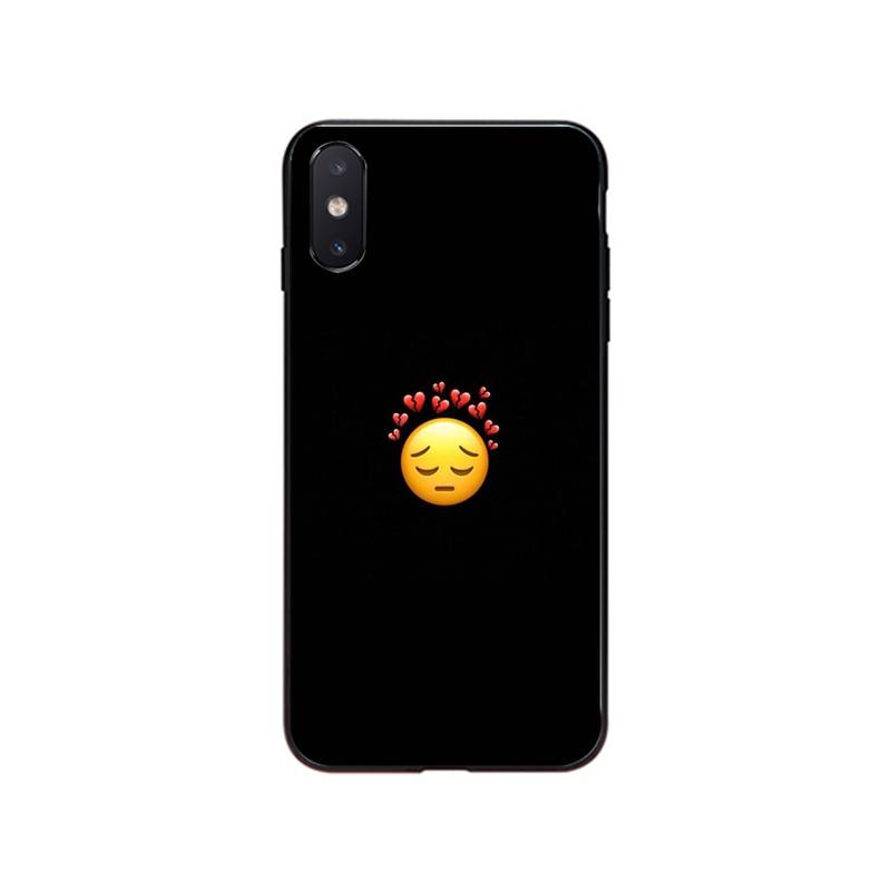 Sad Depression Black Word Heart Broken Phone Case for Iphone 14 13 12 11 Pro Max Case For iPhone XS MAX X XR SE2 8 7 Plus