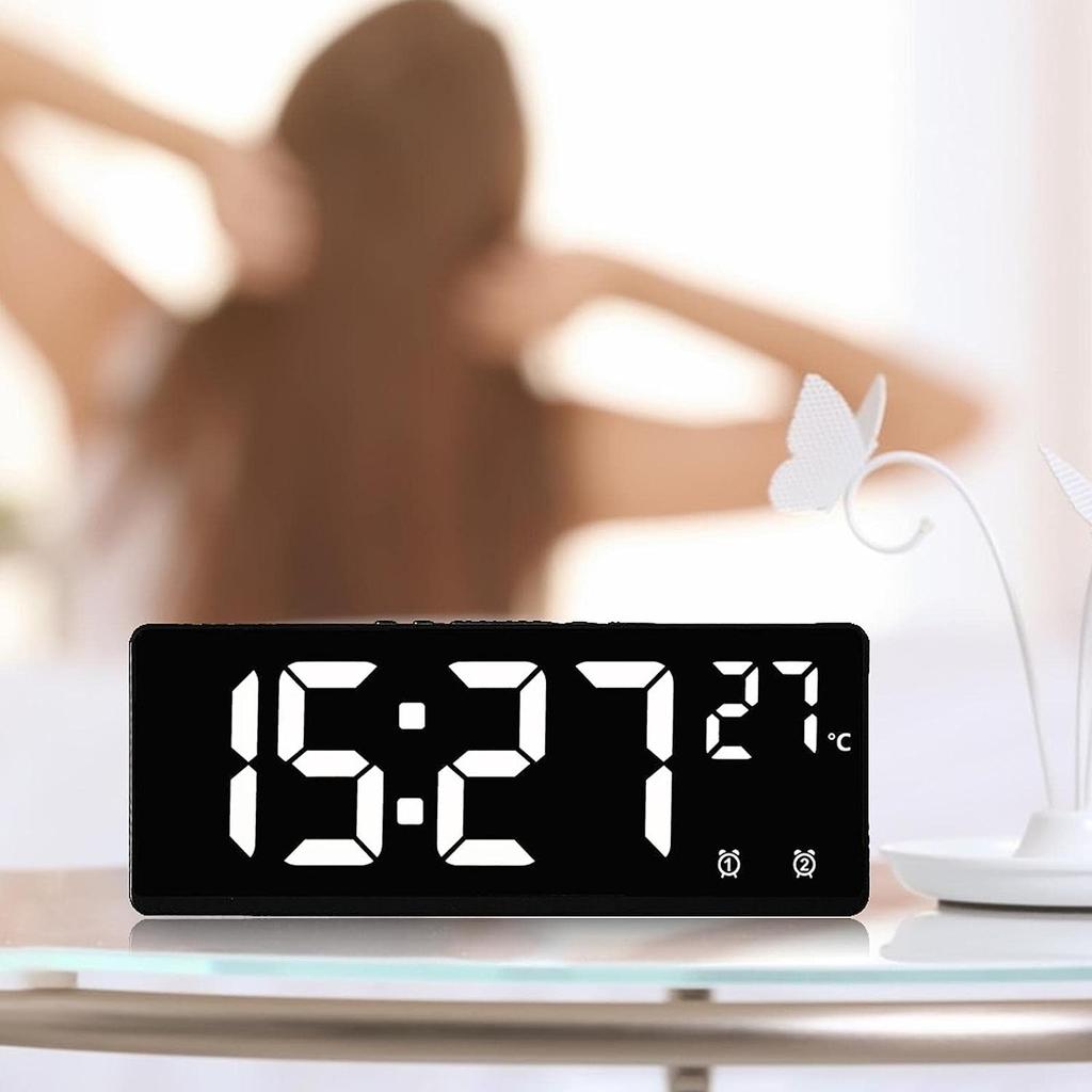 2023 Digital Alarm Desk Clock for A Bedroom LED Clock with Temperature Electronic Table Date Display with Large Screen Home Decor