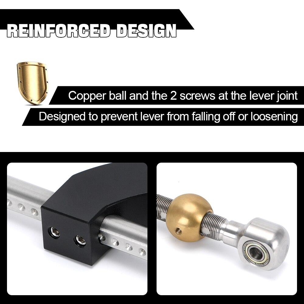 4 inch/102mm Verstelbare Hoogte Verlengen Dual Bend Korte Shifter 10*1.5mm Voor 88-00 Honda Civic CRX Acura Intergra