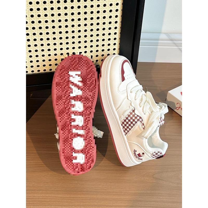 Клетчатые женские туфли на платформе белые туфли женские осенние 2 новые увеличивающие высоту туфли на платформе универсальные студенческие повседневные туфли 35