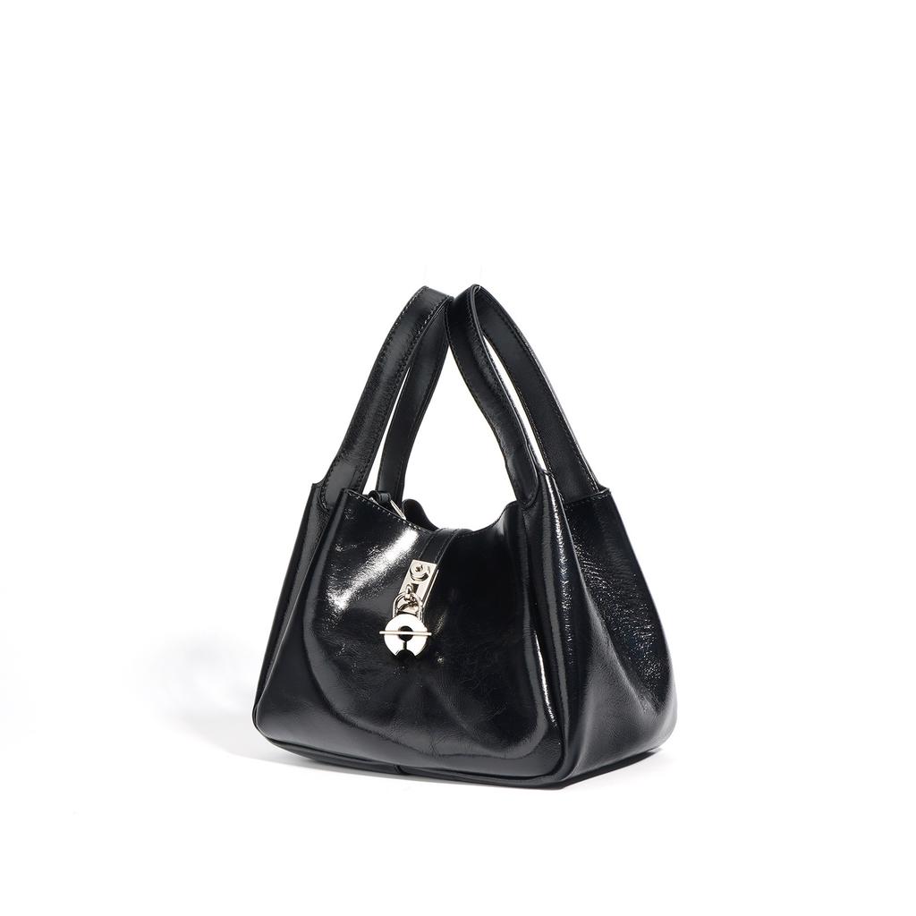New Cowhide Bag Simple Bag Soft Leather Portable Shoulder Underarm Bag Niche