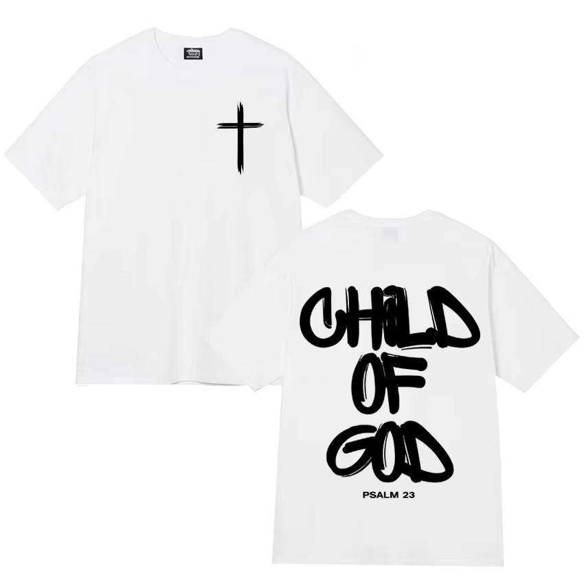 2026 New Ghod of God Bible Christian Religion Jesus Graphic Print Tshirt Mens Cotton Loose Casual Highquality Street Wear