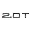 1.8T 2.0T 3.0T V6T V8T ABS badge stickers car rear trunk displacement decoration label