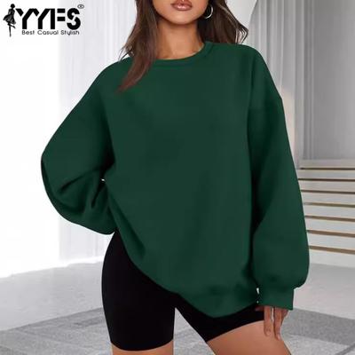 Γυναικεία μόδα Casual Άνοιξη Φθινόπωρο μονόχρωμες μπλούζες και πουκάμισα με μακρυμάνικο λαιμόκοψη