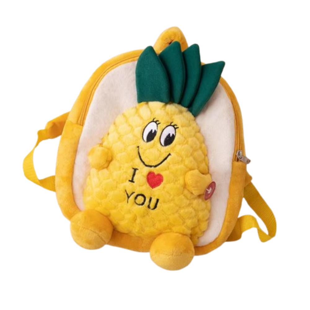 Large Capacity Plush Pineapple Bag Zipper Anime Plush Doll Backpack  Kids Birthday Gift