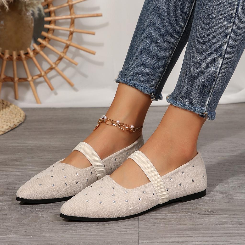 Kadın düz renk örgü düz ayakkabılar, Sığ ağızlı, hafif, yumuşak tabanlı günlük ayakkabılar, Nefes alabilen düşük bilekli ayakkabılar