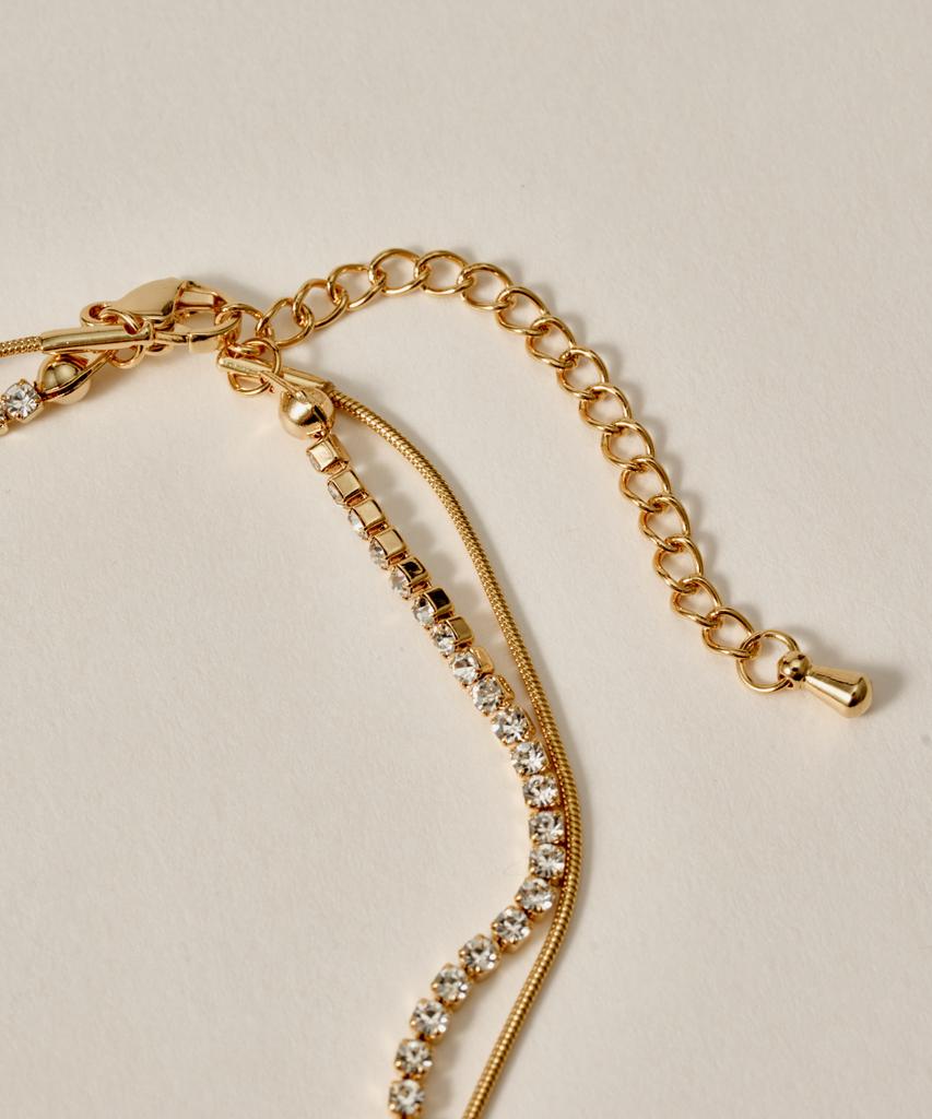 Novice Tokyo Cubic & Round Chain Anklet [Stainless] / Gold