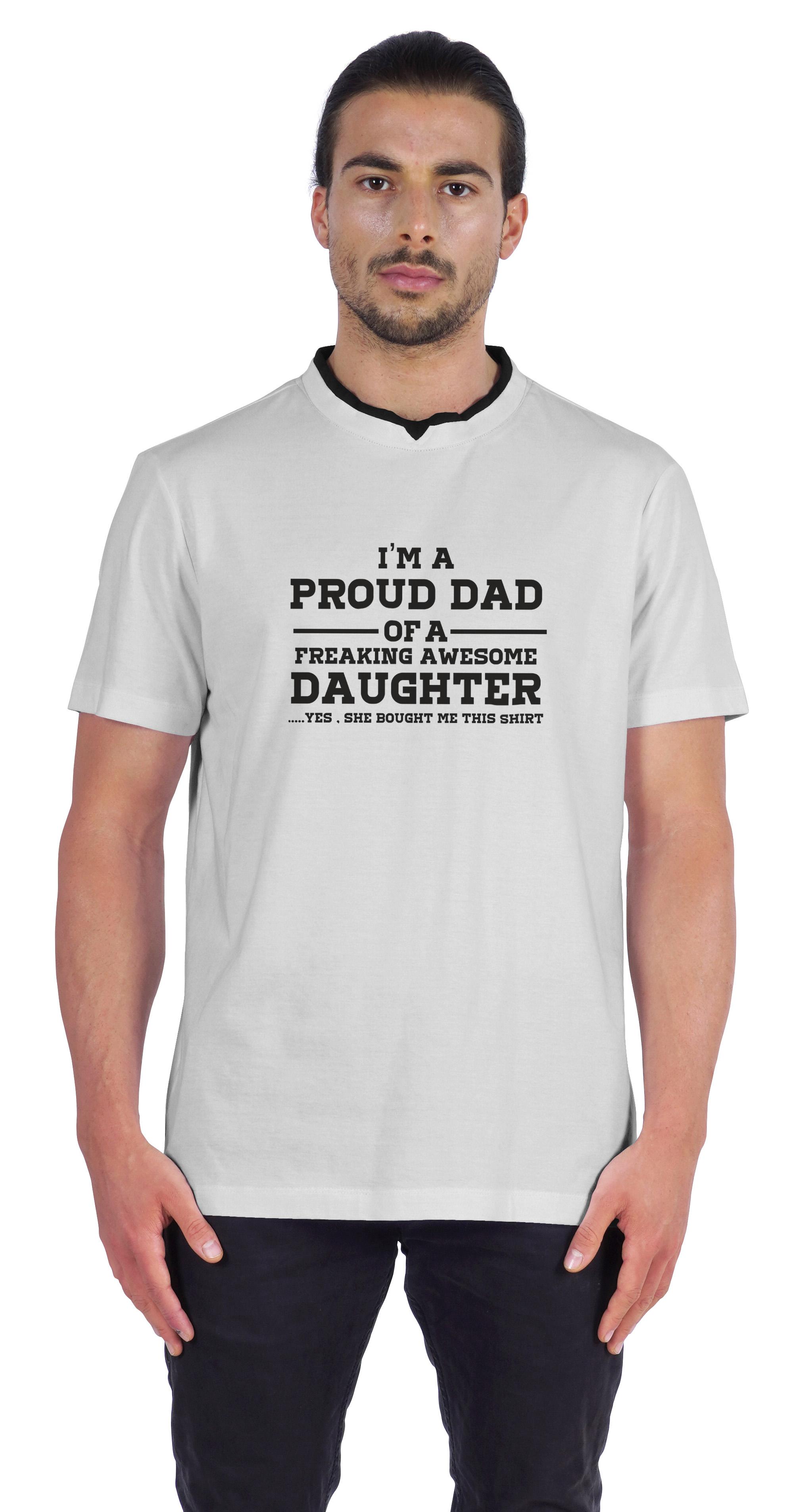 

Чоловіча графіка Inkmeso Я пишаюся батьком чудової доньки.. Так, вона купила мені цю сорочку, футболку для доньки, Джерсі XXL білий