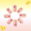 2026 Yellow Glossy Flower Wearable Nails - 24 Detachable Fresh & Versatile French Nail Art Pieces