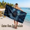 Manchester City Design Beach Towel Custom Text Large Towel for Beach Vacation