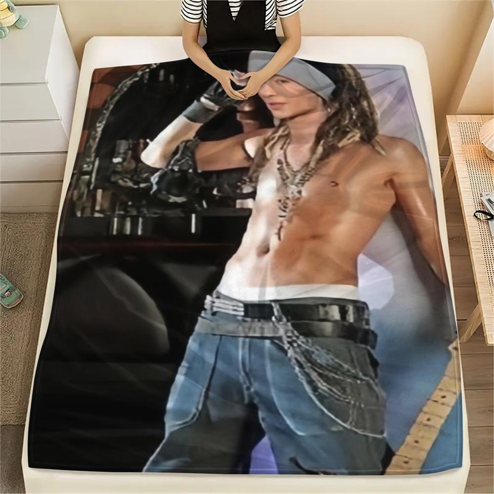 1 Stück Tom Kaulitz Print Flanelldecke, Hohe Qualität, Bequem für alle Jahreszeiten, Heimdekoration, Wärme und Komfort, Perfekt für Weihnachtsgeschenke