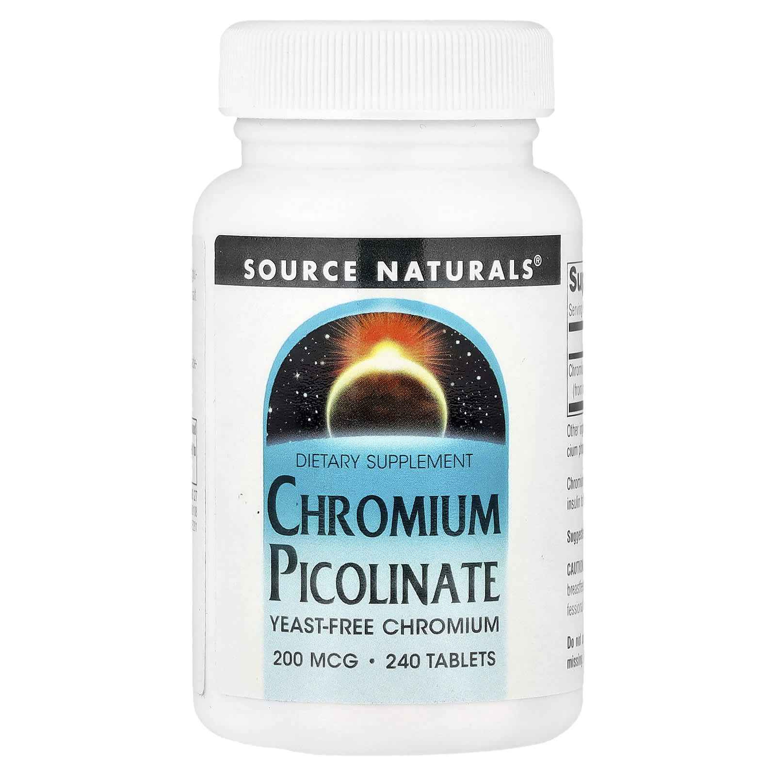 

Chromium Picolinate, 200Mcg, 240 Tablets