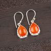 Natural Carnelian Gemstone 925 Sterling Silver Handmade Jewelry Earrings 1.30" EE-3-25